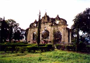 Ornamented arches of a church in Quecholac